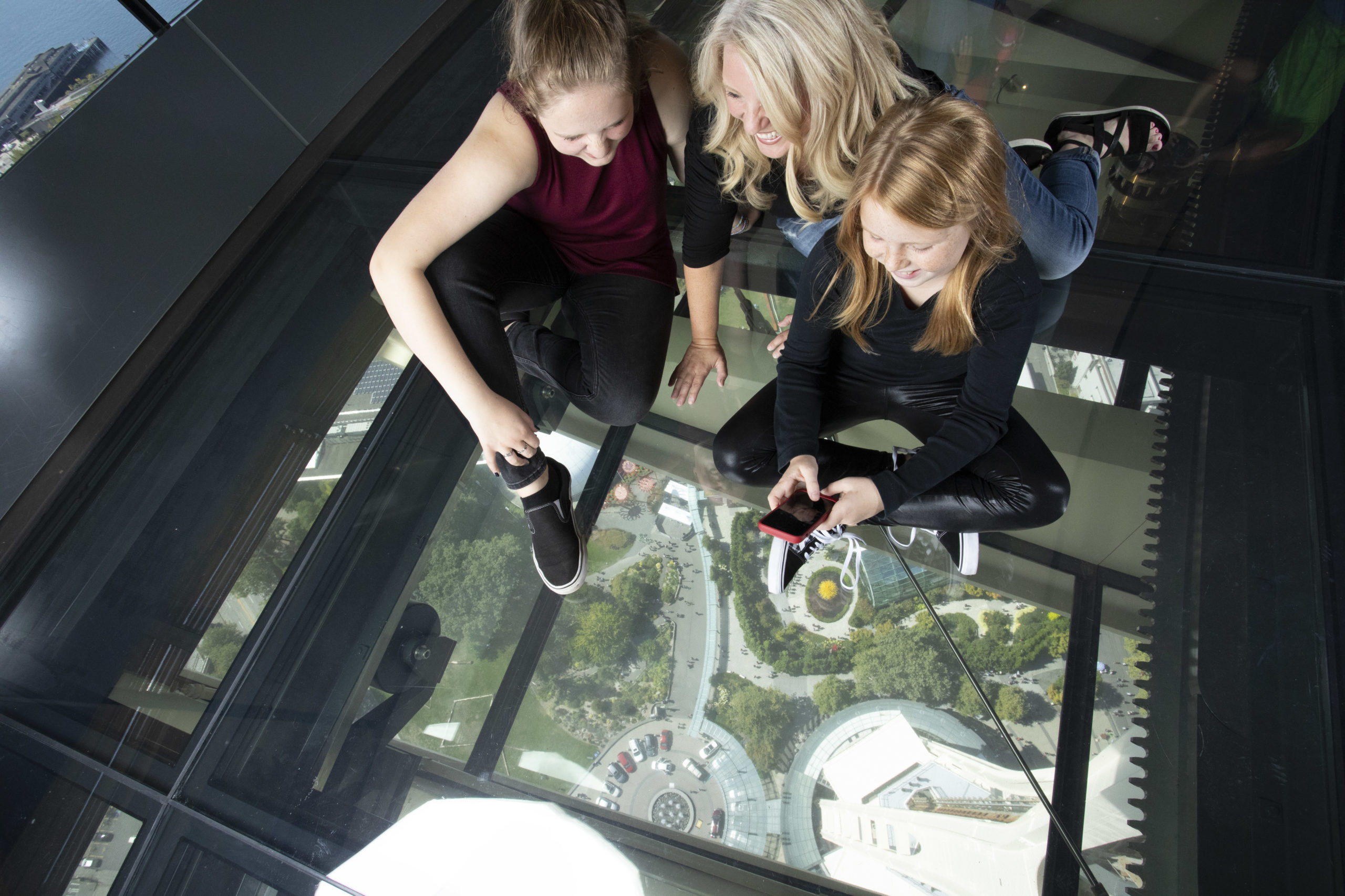 City views from the Space Needle Observatory