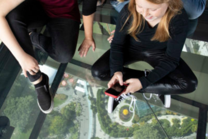 City views from the Space Needle Observatory
