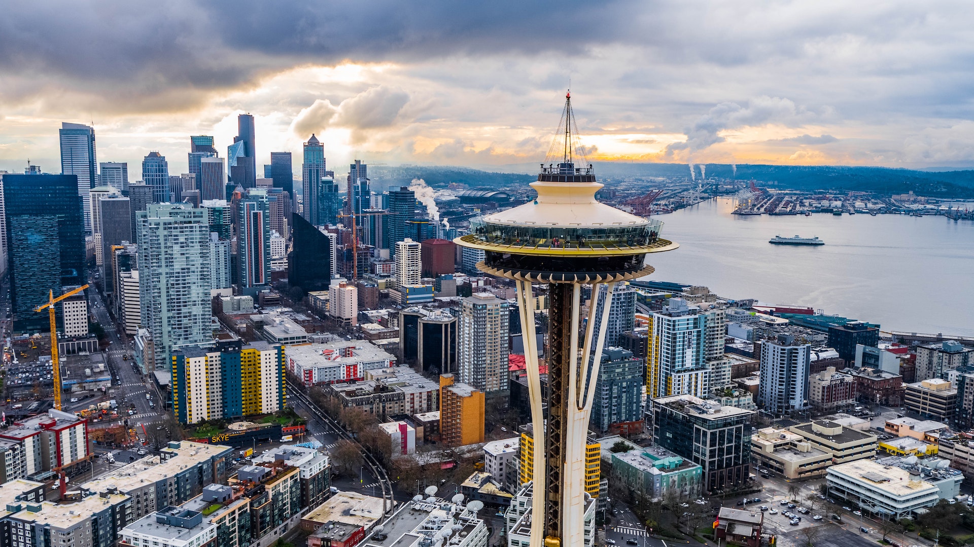 View of Seattle Skyline and space needle when tackling Seattle in One Day